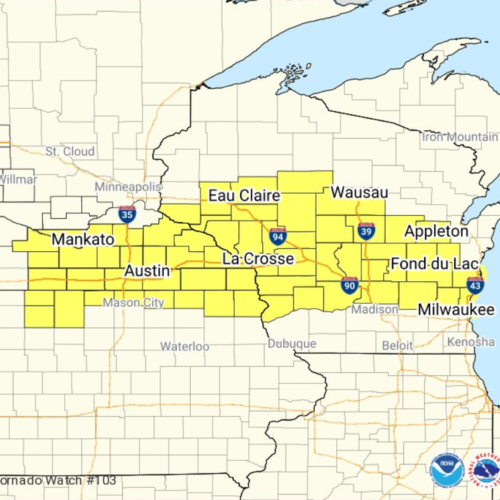 Emiten alerta de tornado para partes de Minnesota, Iowa y Wisconsin