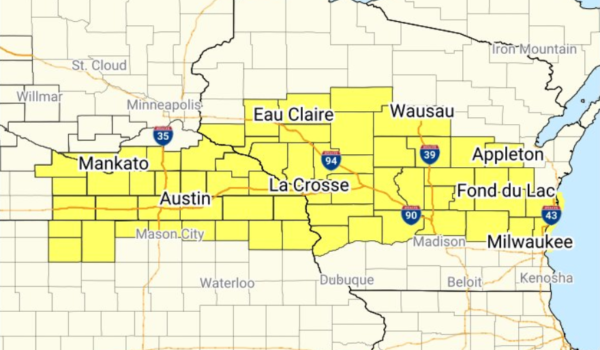 Emiten alerta de tornado para partes de Minnesota, Iowa y Wisconsin