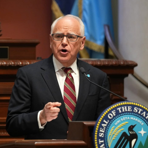 Walz destaca economía, educación y combate al fraude en su último informe estatal