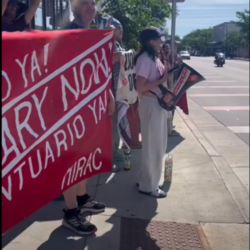 MIRAC organiza manifestación en apoyo a inmigrantes detenidos en Minneapolis